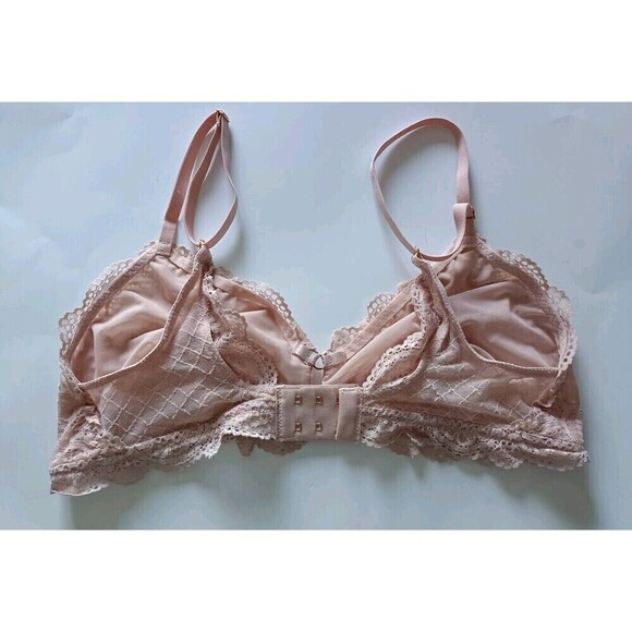 Aerie Wireless Triangle Bralette Bra Size Large Lacey Adjustable Fairy Soft Girl - Picture 4 of 8
